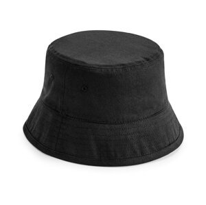 Beechfield Organic Cotton Bucket Hat Barva: Černá, Velikost: L/XL (60cm)