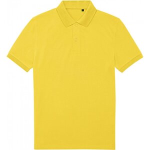B&C Prodyšná pánská směsová polokošile z jemného piqué Barva: Pop Yellow, Velikost: 3XL BCPU428