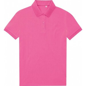 B&C Prodyšná dámská směsová polokošile z jemného piqué Barva: růžová výrazná, Velikost: XL