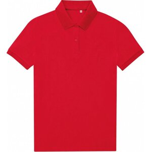 B&C Prodyšná dámská směsová polokošile z jemného piqué Barva: Červená, Velikost: XL