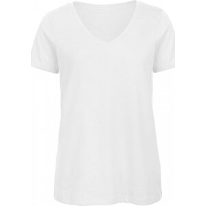B&C Tričko z organické bavlny Inspire s výstřihem do véčka Barva: Bílá, Velikost: M BCTW045