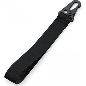 BagBase Šňůrka na klíče s kovovou karabinou Barva: Černá, Velikost: 2,5 x 20,5 cm BG100