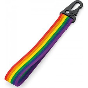 BagBase Šňůrka na klíče s kovovou karabinou Barva: Rainbow, Velikost: 2,5 x 20,5 cm BG100