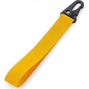 BagBase Šňůrka na klíče s kovovou karabinou Barva: Žlutá, Velikost: 2,5 x 20,5 cm BG100