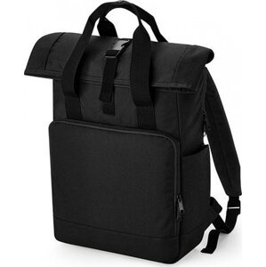 BagBase Rolovací batoh z recyklovaného polyesteru s oddílem na notebook 19 litrů Barva: Černá, Velikost: 30 x 44 x 14 cm BG118L