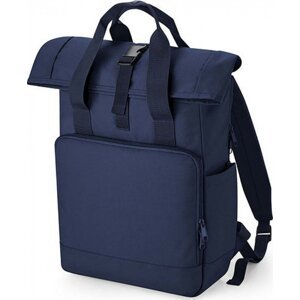 BagBase Rolovací batoh z recyklovaného polyesteru s oddílem na notebook 19 litrů Barva: modrá námořní, Velikost: 30 x 44 x 14 cm BG118L