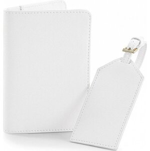 BagBase Elegantní cestovní set - obal na pas / doklady a označovač na kufr Barva: Bílá