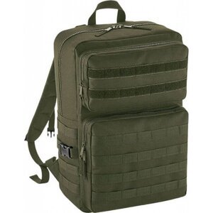 BagBase Outdoor batoh Molle Tactical s vnitřní protiskluzovou kapsou Barva: zelená vojenská, Velikost: 30 x 45 x 22 cm BG848