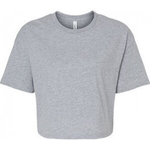 Bella+Canvas Lehké oversize crop top tričko z jednoduchého žerzeje Barva: šedá melír, Velikost: L BL6482