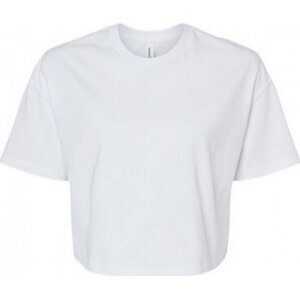 Bella+Canvas Lehké oversize crop top tričko z jednoduchého žerzeje Barva: Bílá, Velikost: L BL6482