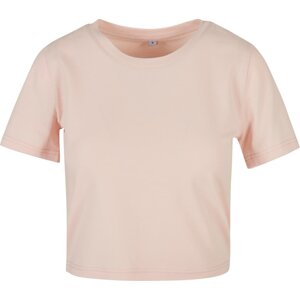 Build Your Brand Dámské crop top tričko do pasu s příměsí elastanu Barva: růžová pastelová, Velikost: 3XL BY042