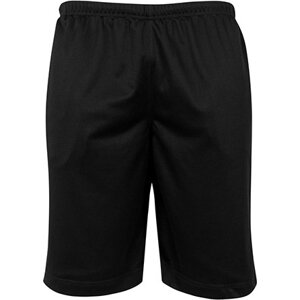 Build Your Brand Volné pánské šortky ke kolenům 100 % polyester mikromesh Barva: Černá, Velikost: XL BY048