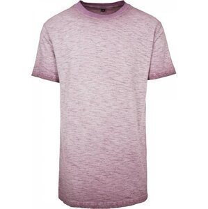 Build Your Brand Pánské bavlněné tričko sprejového designu Dye Tee Barva: Burgundy (Spray Dye), Velikost: XL BY072
