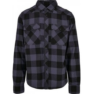 Lehká flanelová kostkovaná košile Build Your Brandit Barva: černá - šedá, Velikost: 3XL BYB4002