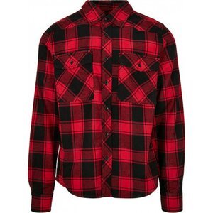 Lehká flanelová kostkovaná košile Build Your Brandit Barva: Červená - černá, Velikost: 3XL BYB4002