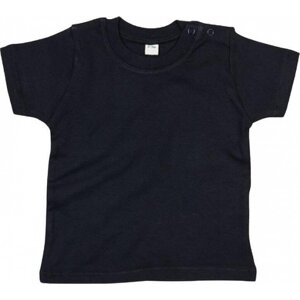 Babybugz Dětské tričko z organické bavlny s patentky na rameni Barva: Black, Velikost: 0-3 měsíců BZ02