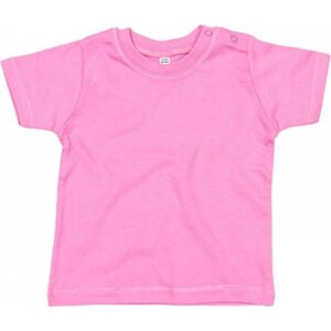 Babybugz Dětské tričko z organické bavlny s patentky na rameni Barva: Bubble Gum Pink, Velikost: 0-3 měsíců BZ02