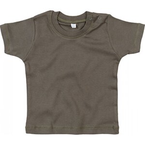 Babybugz Dětské tričko z organické bavlny s patentky na rameni Barva: Camouflage Green, Velikost: 6-12 měsíců BZ02