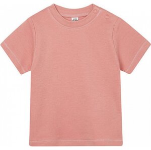 Babybugz Dětské tričko z organické bavlny s patentky na rameni Barva: Růžová, Velikost: 0-3 měsíců BZ02