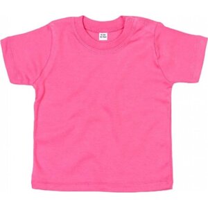 Babybugz Dětské tričko z organické bavlny s patentky na rameni Barva: Fuchsia, Velikost: 6-12 měsíců BZ02