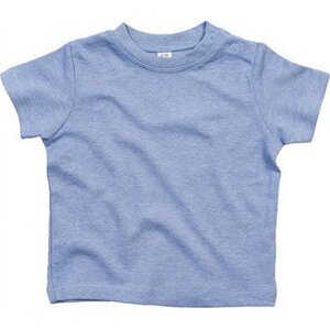 Babybugz Dětské tričko z organické bavlny s patentky na rameni Barva: Heather Blue, Velikost: 0-3 měsíců BZ02