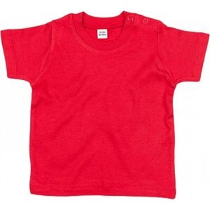 Babybugz Dětské tričko z organické bavlny s patentky na rameni Barva: Red, Velikost: 0-3 měsíců BZ02