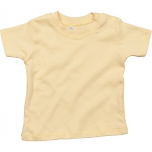 Babybugz Dětské tričko z organické bavlny s patentky na rameni Barva: Soft Yellow, Velikost: 0-3 měsíců BZ02