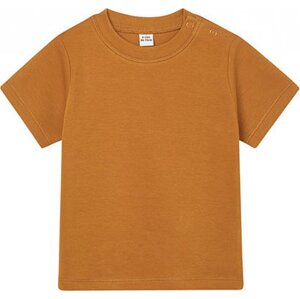 Babybugz Dětské tričko z organické bavlny s patentky na rameni Barva: toffee, Velikost: 0-3 měsíců BZ02