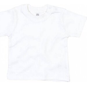 Babybugz Dětské tričko z organické bavlny s patentky na rameni Barva: White, Velikost: 3-6 měsíců BZ02