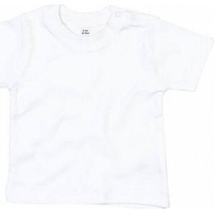 Babybugz Dětské tričko z organické bavlny s patentky na rameni Barva: White, Velikost: 6-12 měsíců BZ02
