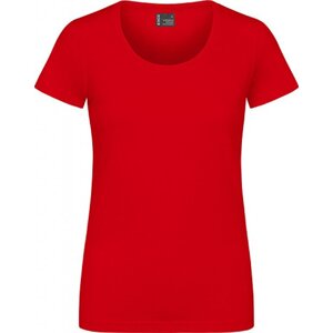EXCD by Promodoro Žensky vypasované pracovní tričko se zdvojenými švy ideální na výšivku Barva: červená ohnivá, Velikost: 3XL CD3075