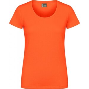EXCD by Promodoro Žensky vypasované pracovní tričko se zdvojenými švy ideální na výšivku Barva: oranžová sytá, Velikost: L CD3075