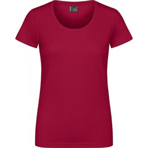 EXCD by Promodoro Žensky vypasované pracovní tričko se zdvojenými švy ideální na výšivku Barva: červená granátová, Velikost: 3XL CD3075