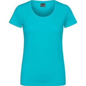 EXCD by Promodoro Žensky vypasované pracovní tričko se zdvojenými švy ideální na výšivku Barva: modrá tyrkysová, Velikost: 3XL CD3075