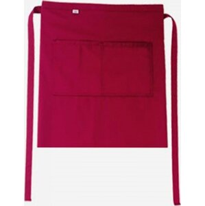 CG Workwear Gastro zástěra Roma s kapsami odolná proti pomačkání 50 x 78 cm Barva: třešňová, Velikost: 50 x 78 cm CGW1262