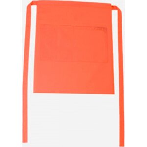 CG Workwear Gastro zástěra Roma s kapsami odolná proti pomačkání 50 x 78 cm Barva: Oranžová, Velikost: 50 x 78 cm CGW1262