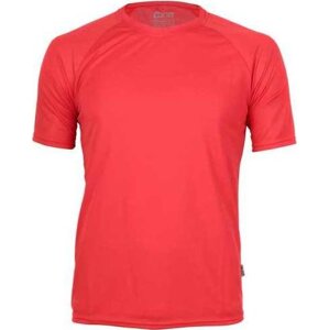 Cona Sports Raglánové rychleschnoucí tričko na běhání z lehkého mikropolyesteru Barva: červená krabí, Velikost: L CN100