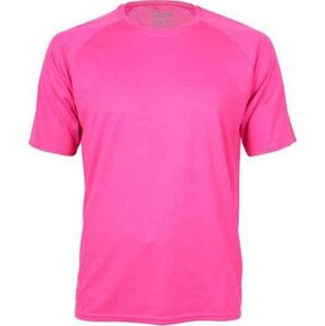 Cona Sports Raglánové rychleschnoucí tričko na běhání z lehkého mikropolyesteru Barva: červená magenta, Velikost: L CN100