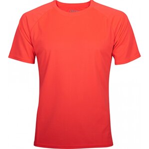 Cona Sports Raglánové rychleschnoucí tričko na běhání z lehkého mikropolyesteru Barva: korálová neonová, Velikost: 3XL CN100