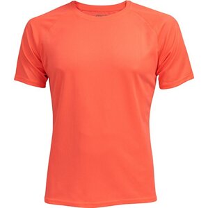 Cona Sports Raglánové rychleschnoucí tričko na běhání z lehkého mikropolyesteru Barva: broskvová neonová, Velikost: L CN100