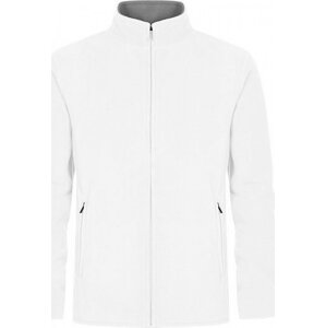 Promodoro Dvojitá fleecová bunda s kontrastní podšívkou a skrytým zipem Barva: Bílá, Velikost: XXL E7961