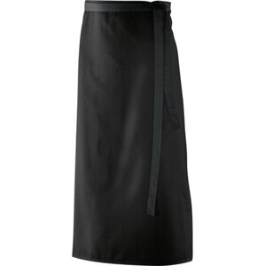 Exner Základní polyesterová číšnická zástěra nad kolena 90 x 60 cm Barva: Černá, Velikost: 90 x 60 cm EX1014