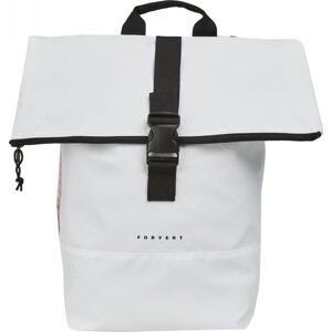 Urban Classics Městský batoh Lorenz z plachtoviny s přední plochou kapsou Barva: Bílá, Velikost: one size