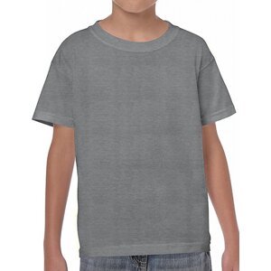 Dětské tričko z těžké prémiové bavlny Gildan 185 g/m Barva: šedá grafitová melír, Velikost: L (176) G5000K