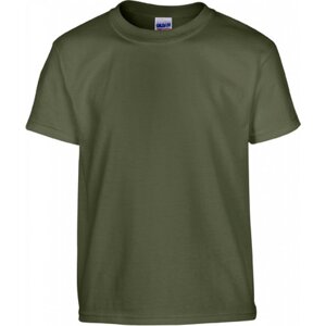 Dětské tričko z těžké prémiové bavlny Gildan 185 g/m Barva: zelená vojenská, Velikost: M (170) G5000K