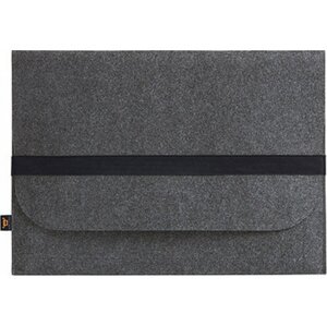 Halfar Plstěný obal na laptop s přední kapsou na zip, rozměr 42 x 30 cm Barva: šedá tmavá, Velikost: 42 x 30 cm HF16082