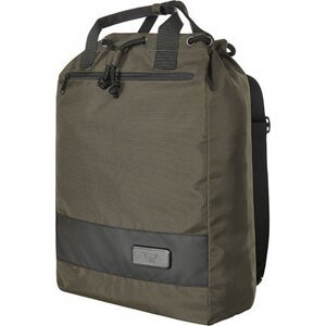 Halfar Nákupní taška a batoh v jednom s kontrastními pruhy Barva: zelená olivová, Velikost: 32 x 45 x 15 cm HF6090