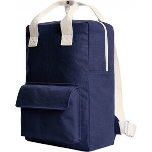 Halfar Bavlněný městský batoh na zip 14 litrů Barva: modrá námořní, Velikost: 27 x 38 x 13 cm HF6505