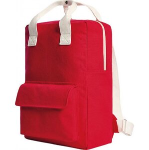 Halfar Bavlněný městský batoh na zip 14 litrů Barva: Červená, Velikost: 27 x 38 x 13 cm HF6505