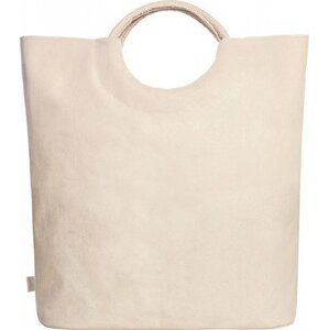 Halfar Dvoubarevná nákupní taška Sunny s kulatými uchy Barva: přírdní, Velikost: 52 x 46 x 17 cm HF6507